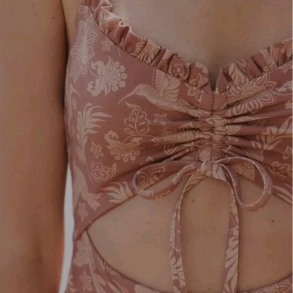 PLUS Anthropologie Shawna Ruched One-Piece Swimsuit Size 2X - Picture 9 of 9